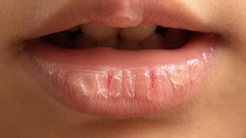 labios, frío, ola polar
